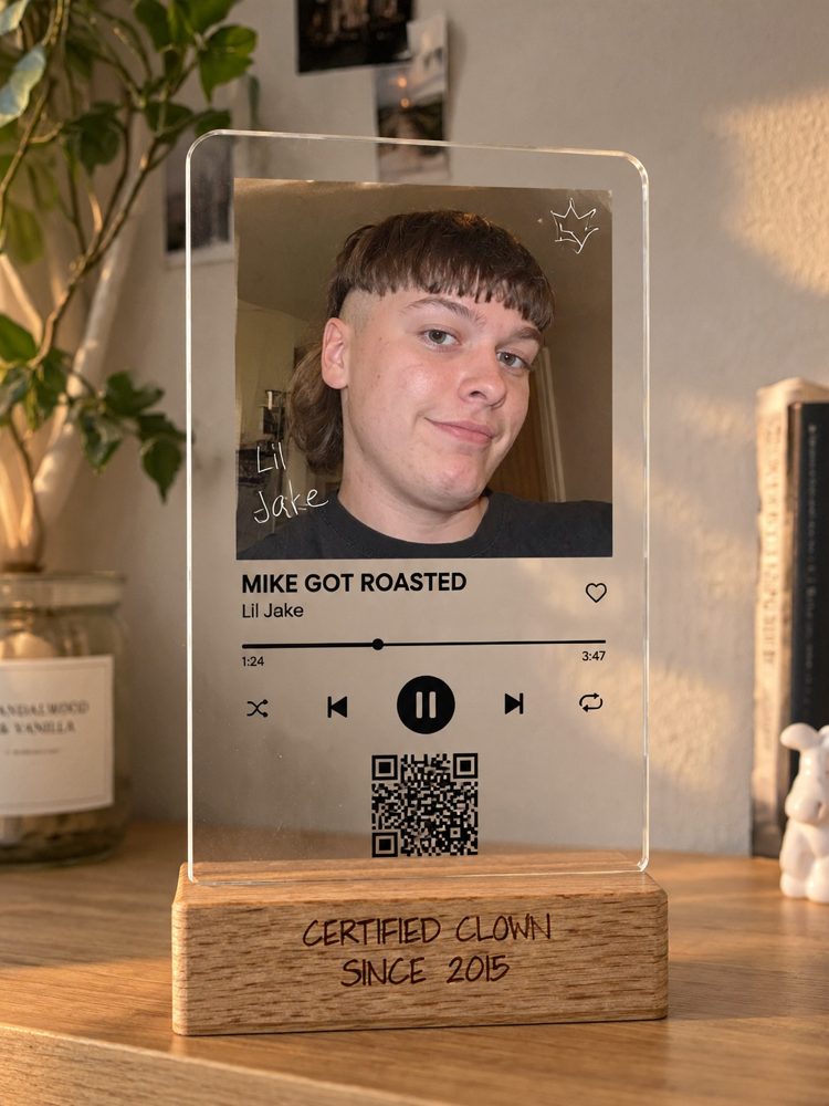Acrylic song plaque